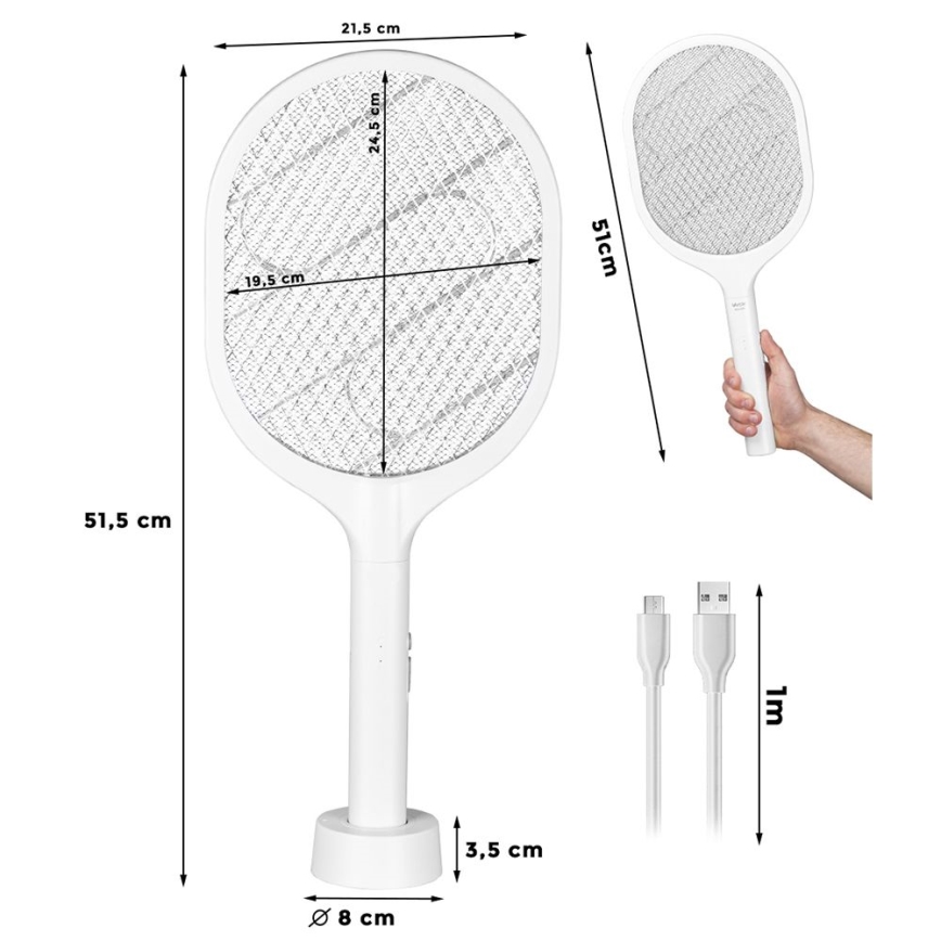 LED Električna zamka za insekte 2u1 800 mAh/5V