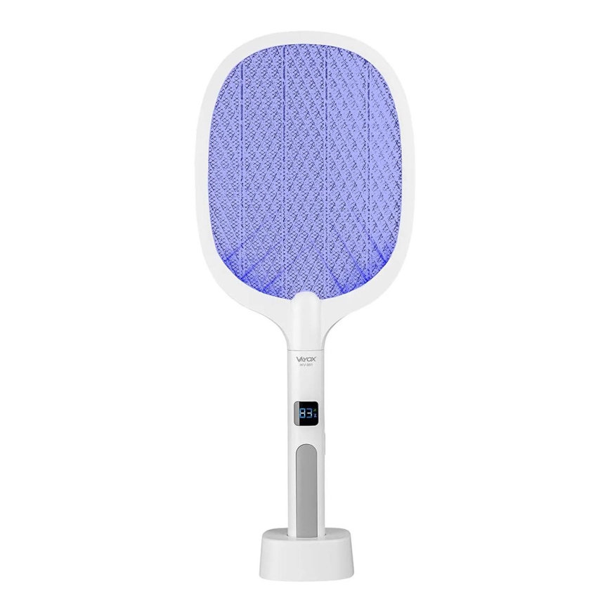 LED Električna zamka za insekte 2u1 sa LCD ekranom 1200 mAh/5V bela