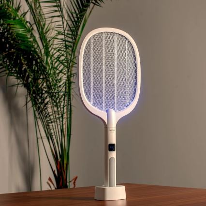 LED Električna zamka za insekte 2u1 sa LCD ekranom 1200 mAh/5V bela