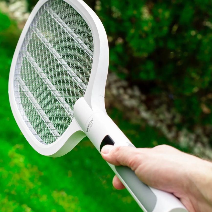 LED Električna zamka za insekte 2u1 sa LCD ekranom 1200 mAh/5V bela