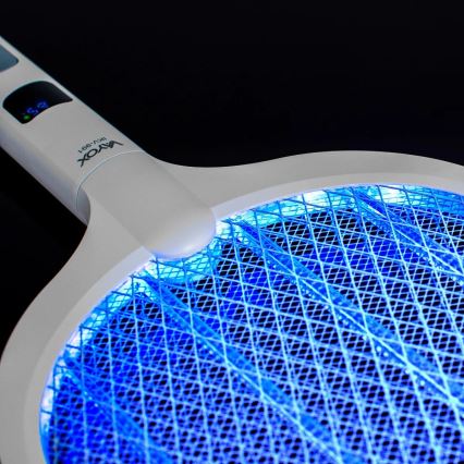 LED Električna zamka za insekte 2u1 sa LCD ekranom 1200 mAh/5V bela