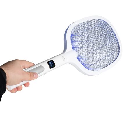 LED Električna zamka za insekte 2u1 sa LCD ekranom 1200 mAh/5V bela