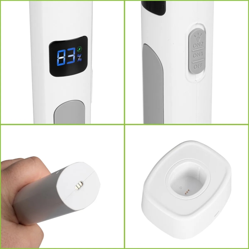LED Električna zamka za insekte 2u1 sa LCD ekranom 1200 mAh/5V bela