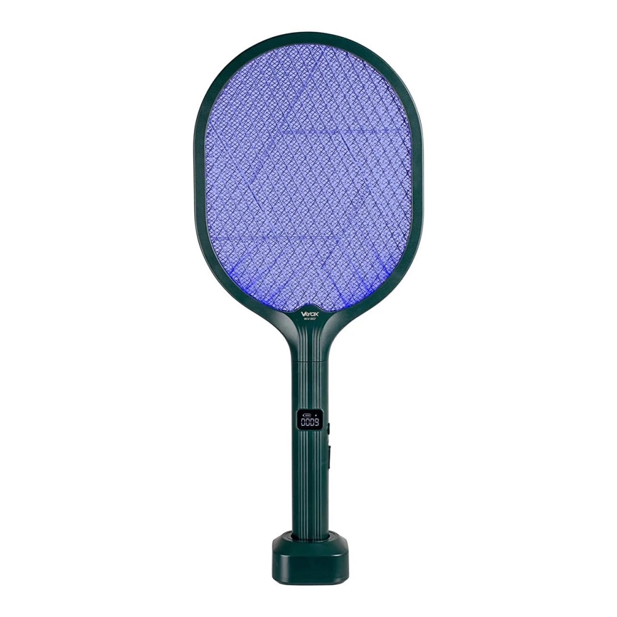 LED električni lapač insekata 2 u 1 sa LCD displejem 1200 mAh/5V zelena