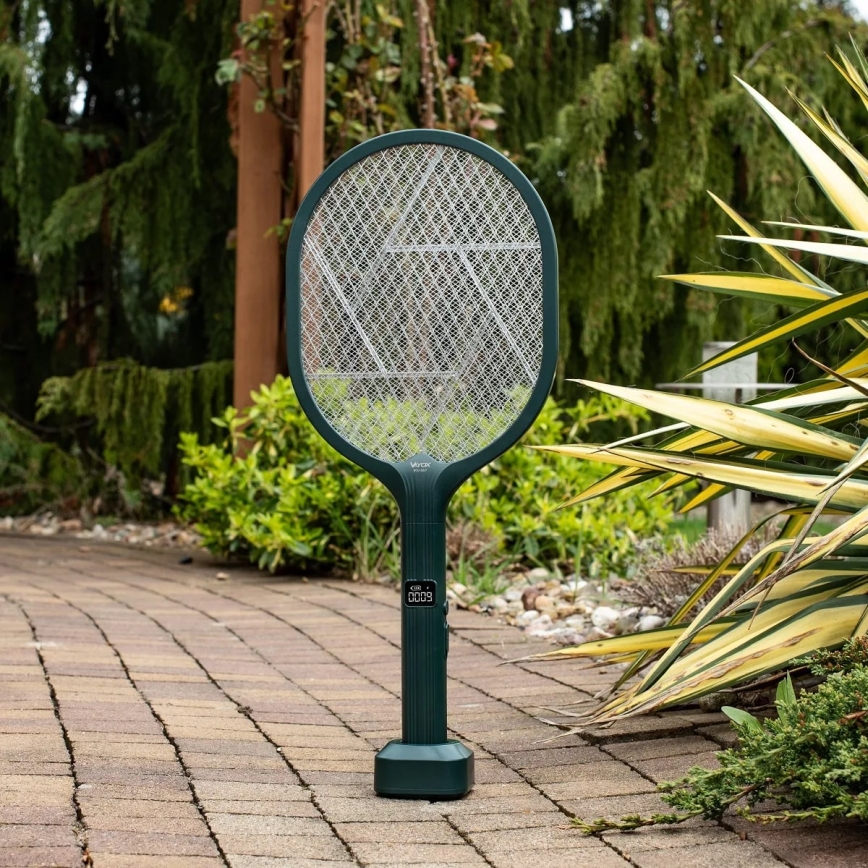 LED električni lapač insekata 2 u 1 sa LCD displejem 1200 mAh/5V zelena