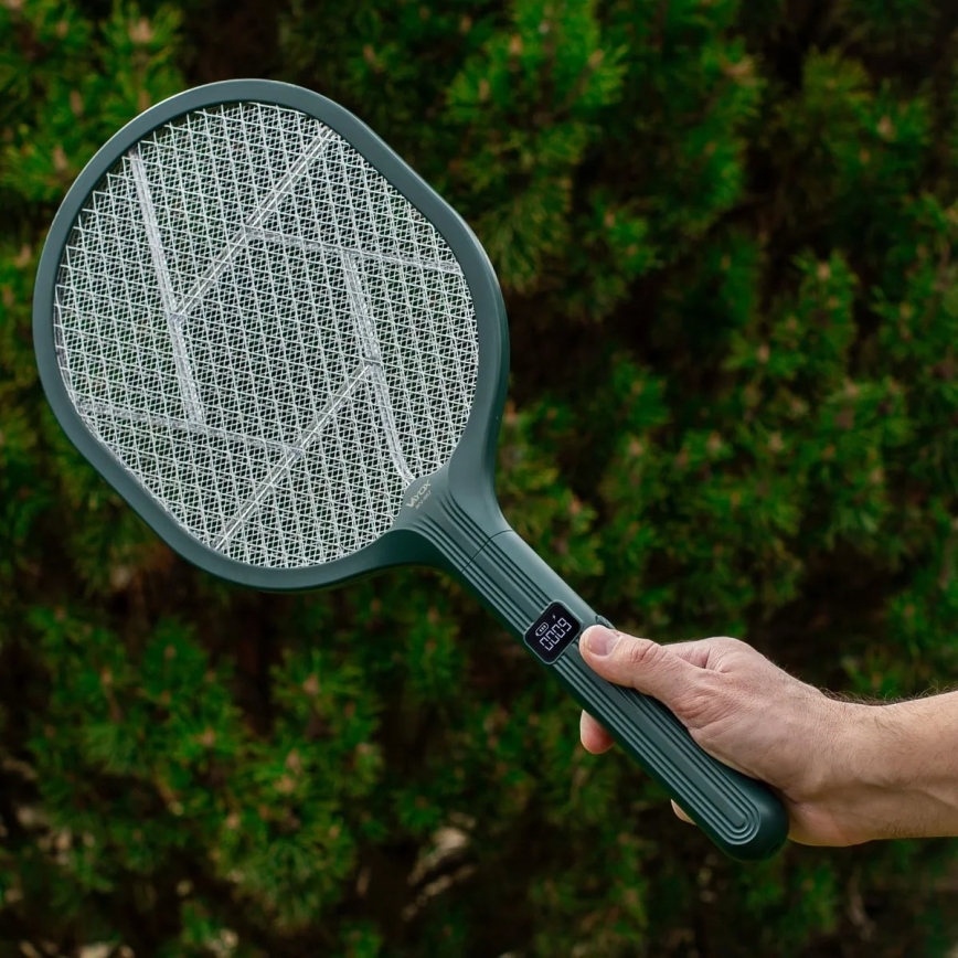 LED električni lapač insekata 2 u 1 sa LCD displejem 1200 mAh/5V zelena