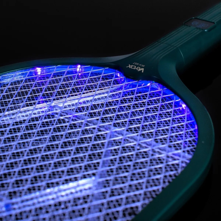 LED električni lapač insekata 2 u 1 sa LCD displejem 1200 mAh/5V zelena