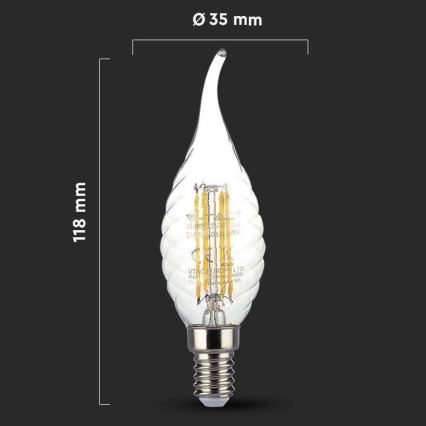 LED filament sijalica E14/4W/230V 3000K