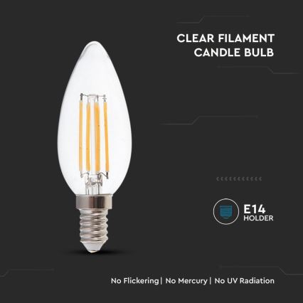 LED filament sijalica E14/4W/230V 3000K