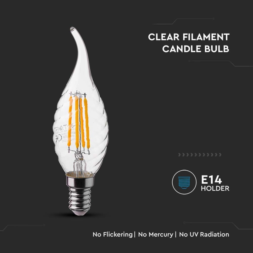 LED filament sijalica E14/4W/230V 4000K