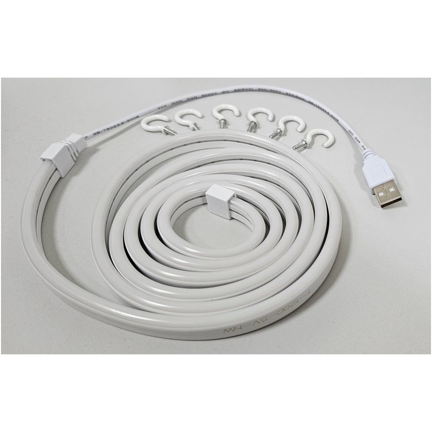 LED Fleksibilna traka NEON LED/5V USB 1,8 m bela
