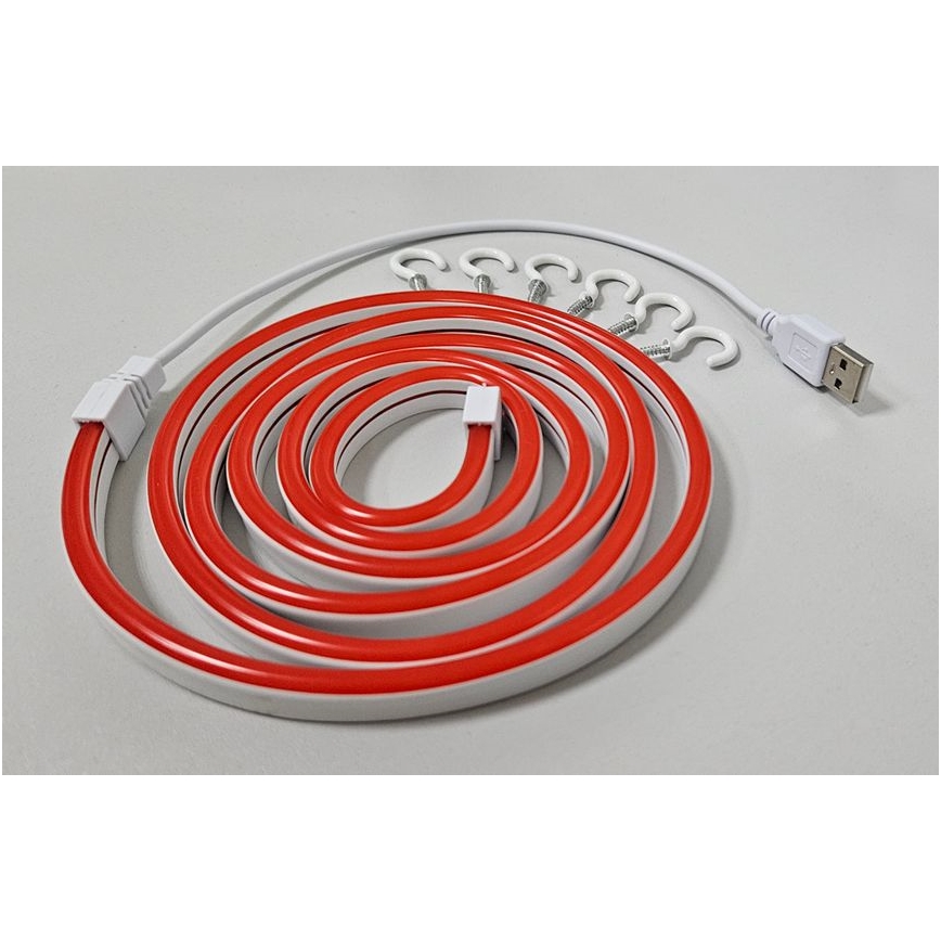 LED Fleksibilna traka NEON LED/5V USB 1,8 m crveno