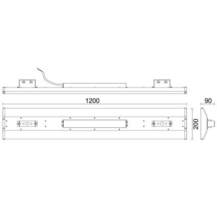 LED Fluorescentna lampa High Bay LED/120W/230V 5000K 120 cm