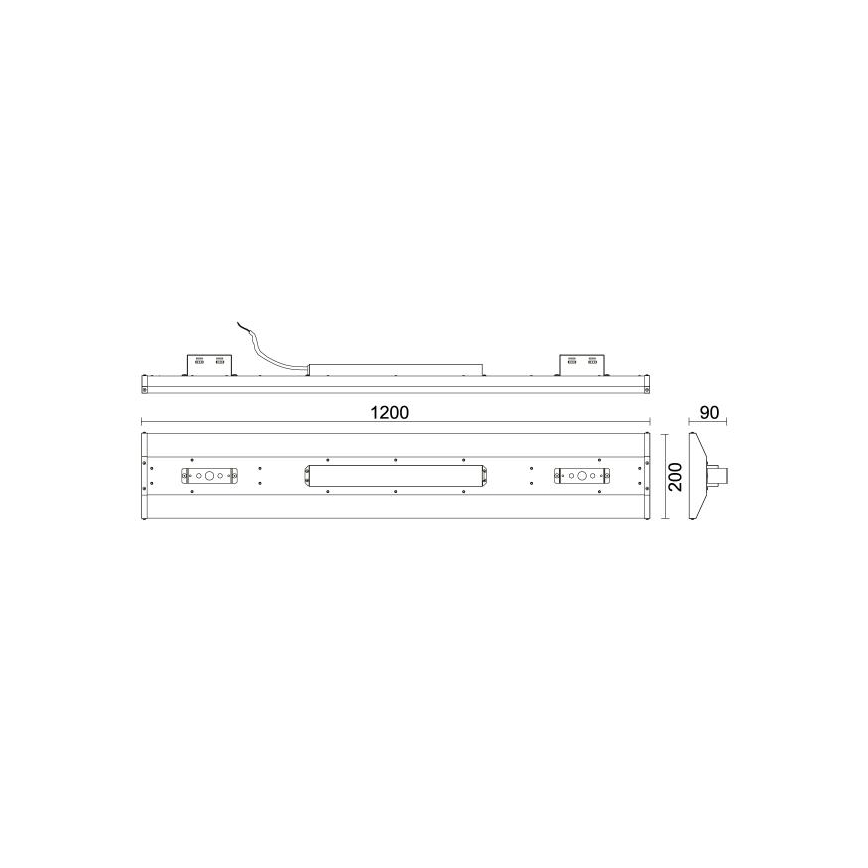 LED Fluorescentna lampa High Bay LED/120W/230V 5000K 120 cm