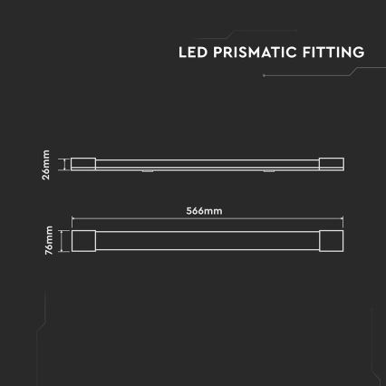 LED fluorescentna svetiljka LED/20W/230V 4000K 60 cm bela