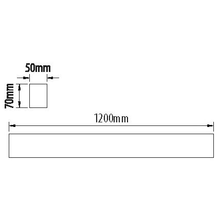 LED Fluorescentno svetlo LINIK LED/40W/230V 4000K crno