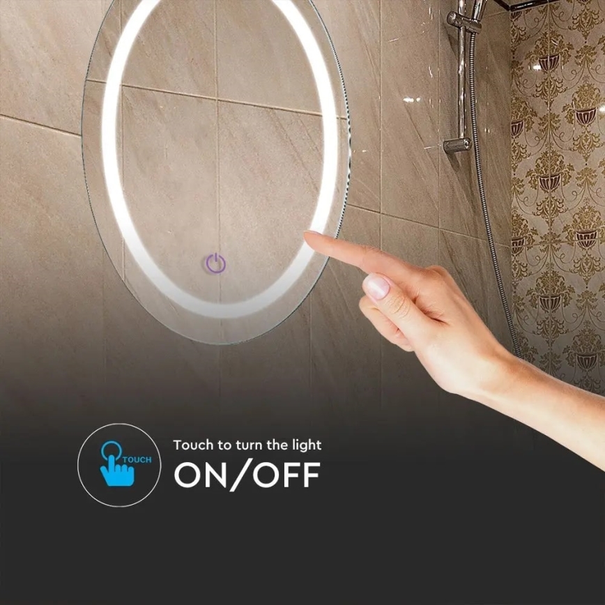 LED Grejno ogledalo za kupatilo sa pozadinskim osvetljenjem LED/25W/230V IP44 3000K/4000K/6400K