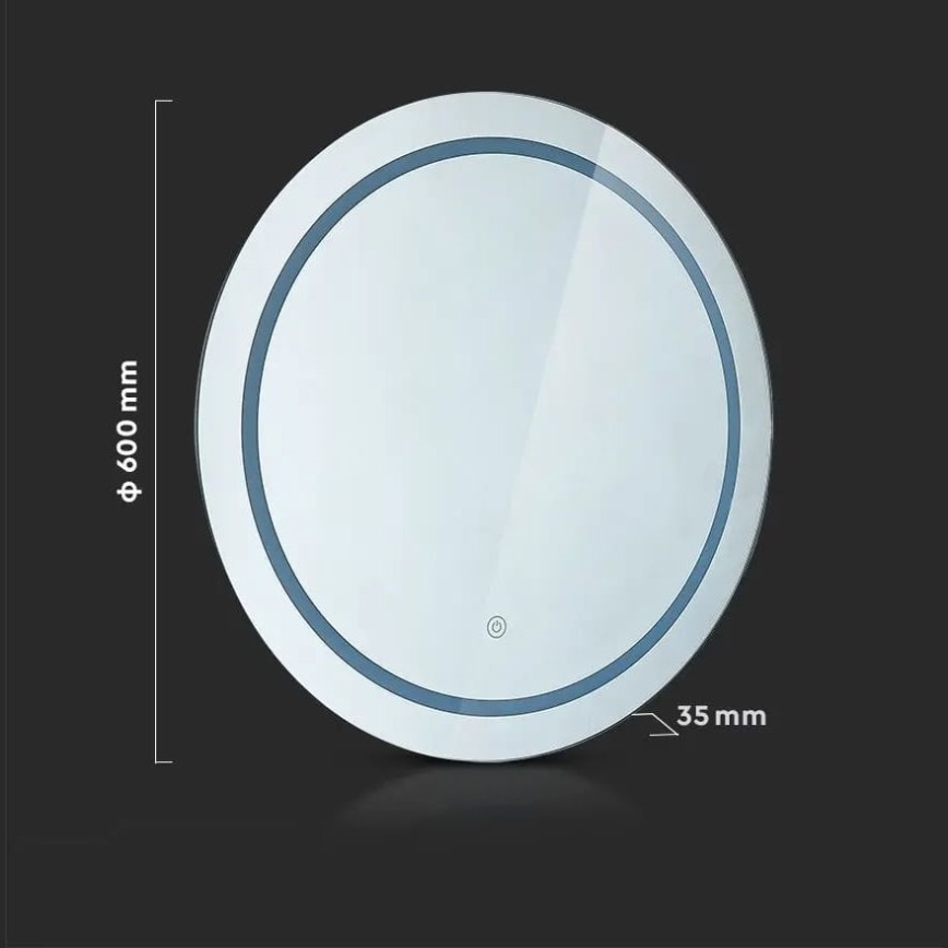 LED Grejno ogledalo za kupatilo sa pozadinskim osvetljenjem LED/25W/230V IP44 3000K/4000K/6400K