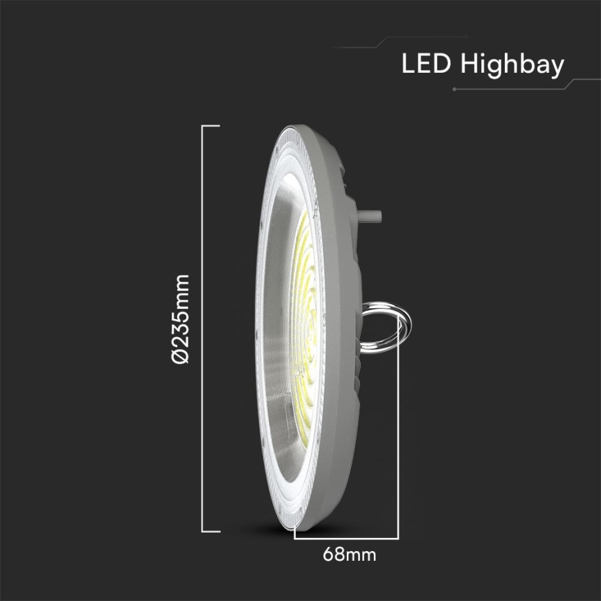 LED Industrijska lampa High Bay LED/100W/230V 3000/4000/6500K IP65 ø 23,5 cm