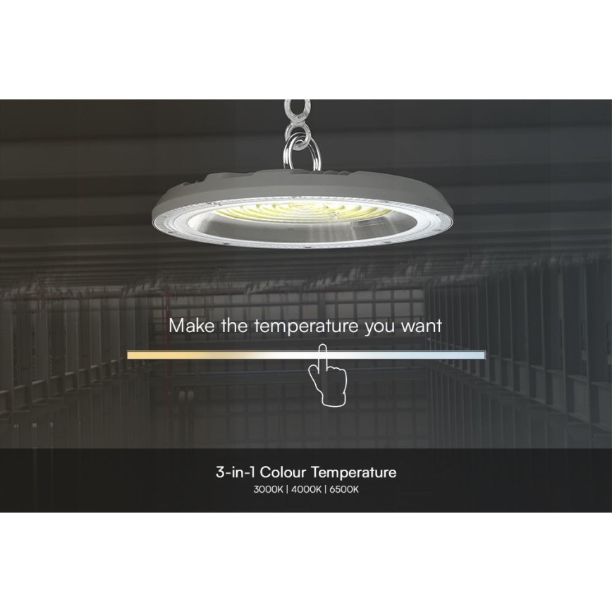 LED Industrijska lampa High Bay LED/150W/230V 3000/4000/6500K IP65 ø 27,7 cm