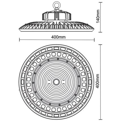 LED Industrijska lampa UFO HIGHBAY LED/200W/230V 5000K IP65