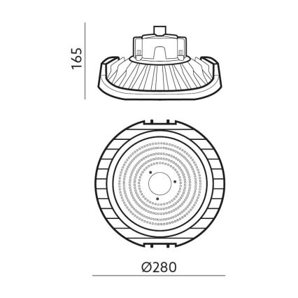 LED prigušiva industrijska tehnička svetiljka NINA HIGHBAY LED/110W/230V 4000K IP65