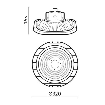 LED prigušiva industrijska tehnička svetiljka NINA HIGHBAY LED/200W/230V 4000K IP65