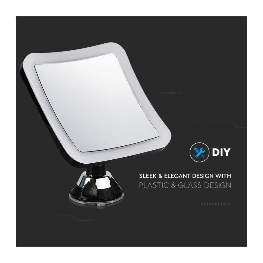 LED Kozmetičko ogledalo LED/3,2W/4,5V 3xAA IP44