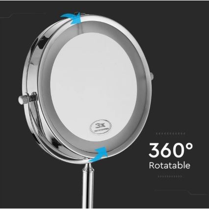 LED Kozmetičko ogledalo LED/3W/6V 4xAA IP44