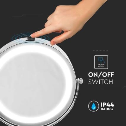 LED Kozmetičko ogledalo LED/3W/6V 4xAA IP44