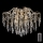 LED Kristalna plafonjera 4xE27/60W/230V + 4xLED/3W