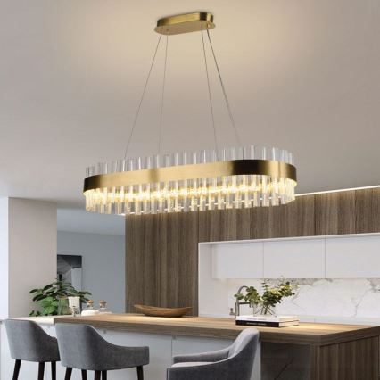 LED prigušiva kristalni luster na sajli LED/45W/230V 3000-6500K + daljinski upravljač