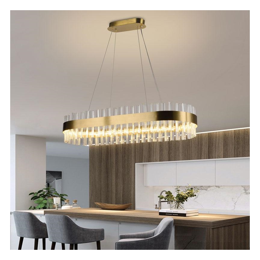 LED prigušiva kristalni luster na sajli LED/45W/230V 3000-6500K + daljinski upravljač