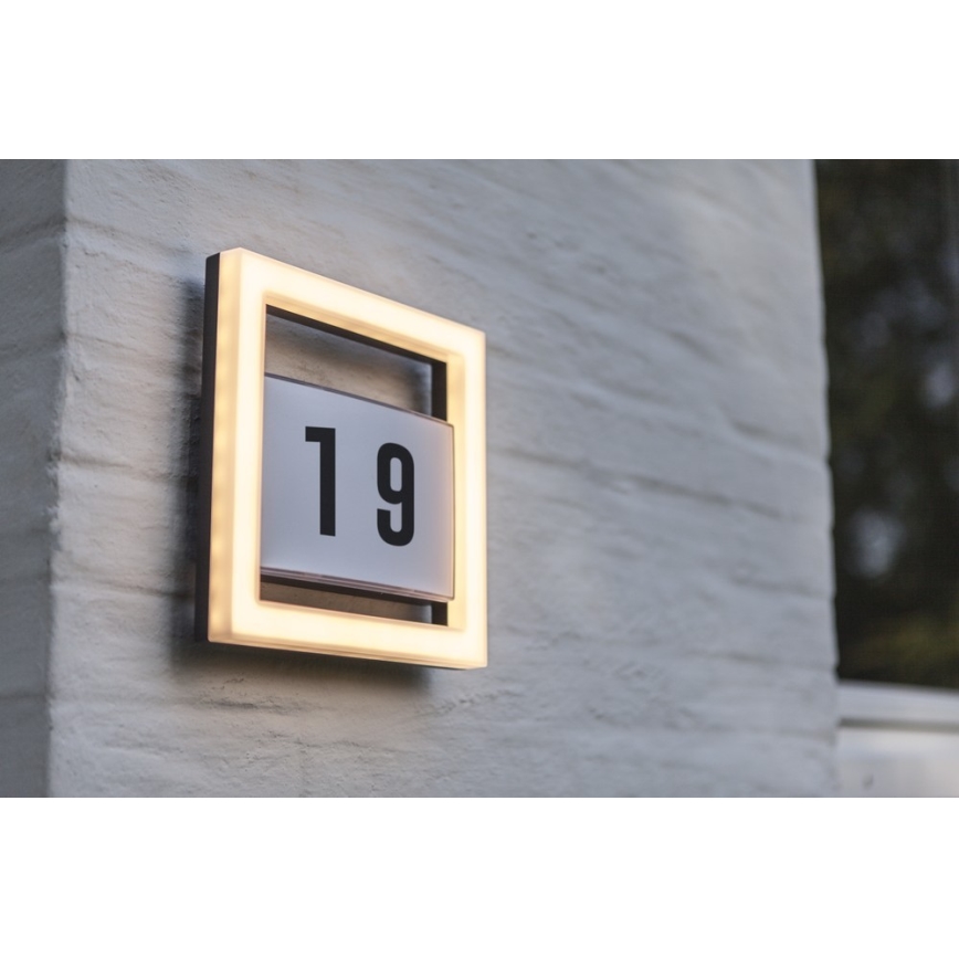 LED kućni broj ALICE LED/13W/230V IP44 3000K antracit