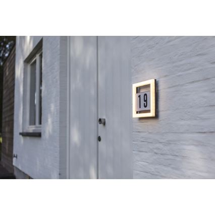 LED kućni broj ALICE LED/13W/230V IP44 3000K antracit