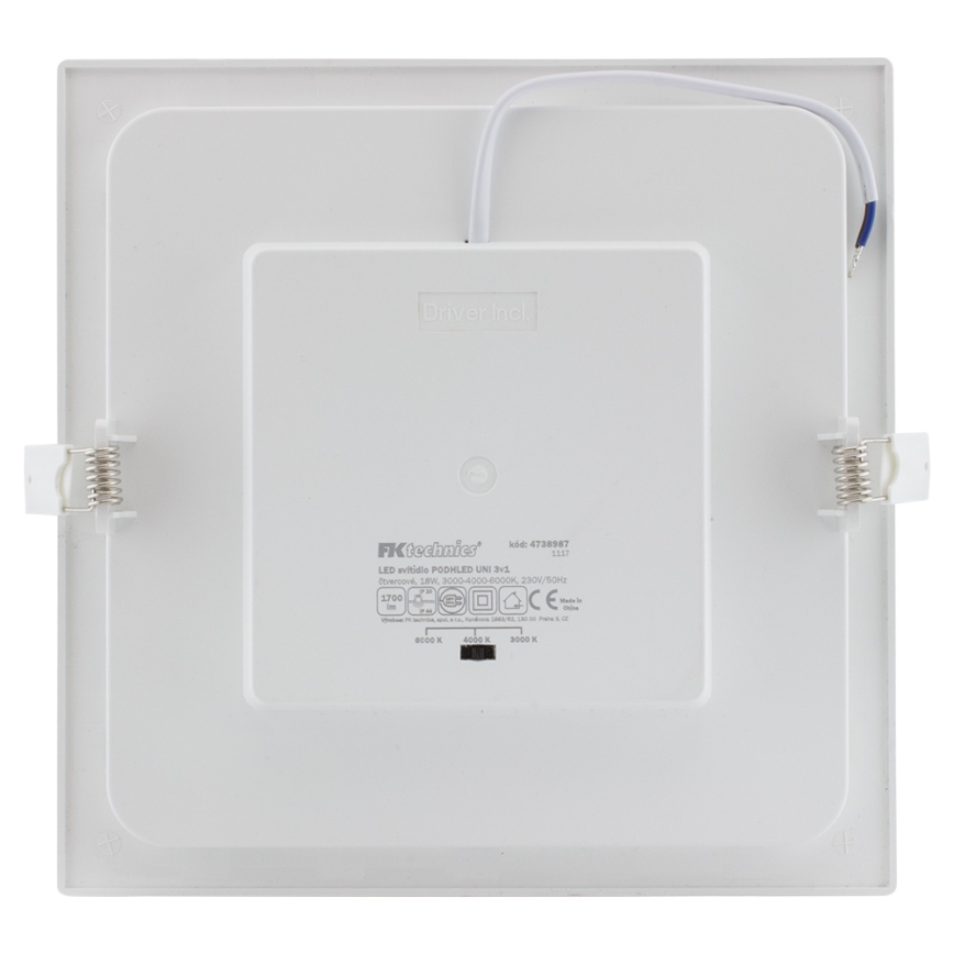 LED Kupatilska ugradna plafonska svetiljka LED/24W/230V 3000/4000/6000K IP44