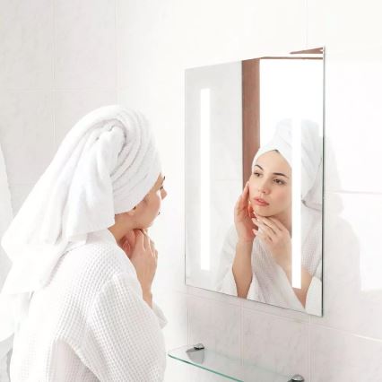 LED kupatilsko grejano ogledalo sa pozadinskim LED osvetljenjem LED/17W/230V IP44