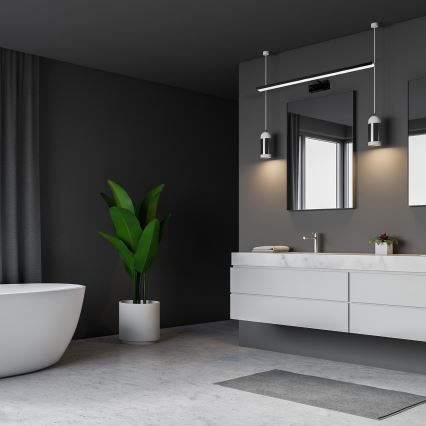 LED kupatilsko osvetljenje za ogledalo SHINE BLACK LED/15W/230V 80 cm IP44 crna