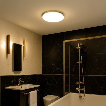 LED kupatilsko plafonsko svetlo MAYA LED/15W/230V, prečnika 33 cm, IP44, zlatno