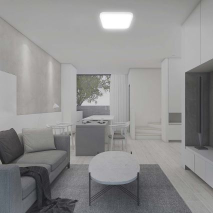 LED kupaonsko plafonsko svetlo sa senzorom LED/36W/230V 4000K IP44 42x42 cm belo + daljinski upravljač