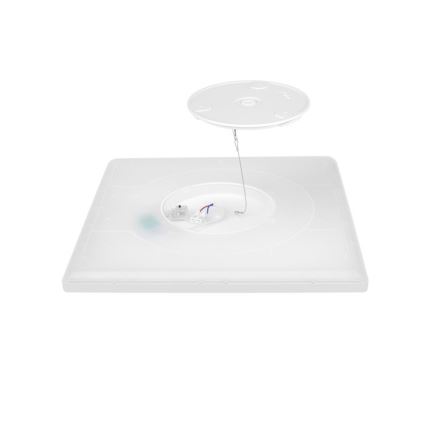 LED kupatilsko svetlo sa senzorom pokreta i sumraka NIVERA LED/12W/230V IP54 3000/4000/6000K 22,5x22,5 cm bela + daljinski upravljač