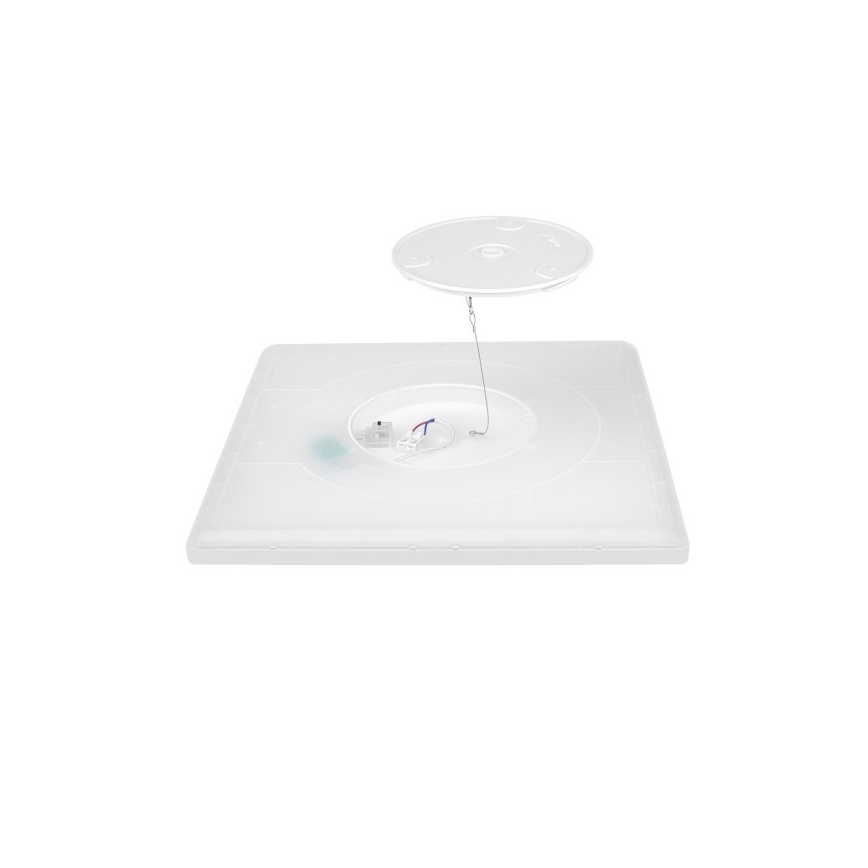 LED kupatilsko svetlo sa senzorom pokreta i sumraka NIVERA LED/12W/230V IP54 3000/4000/6000K 22,5x22,5 cm bela + daljinski upravljač