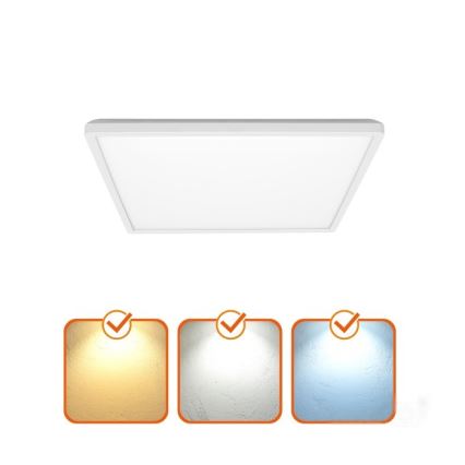 LED kupatilsko svetlo sa senzorom pokreta i sumraka NIVERA LED/24W/230V IP54 3000/4000/6000K 30x30 cm bela + daljinski upravljač