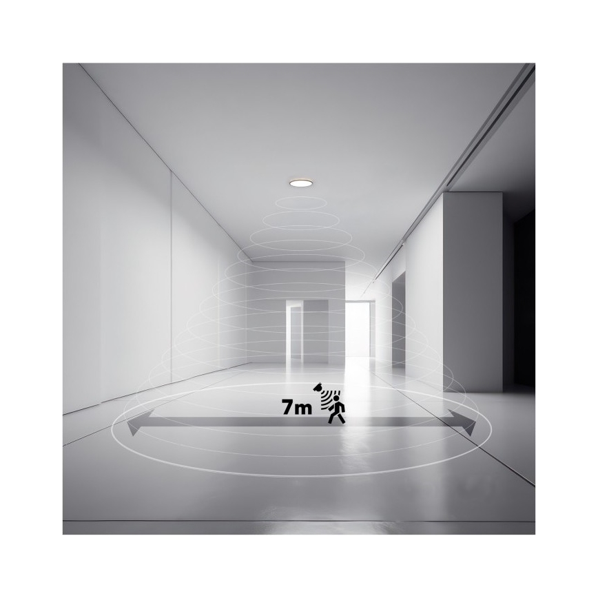 LED svetlo za kupatilo sa senzorom pokreta i sumraka NIVERA LED/24W/230V IP54 3000/4000/6000K prečnik 30 cm crno + daljinski upravljač