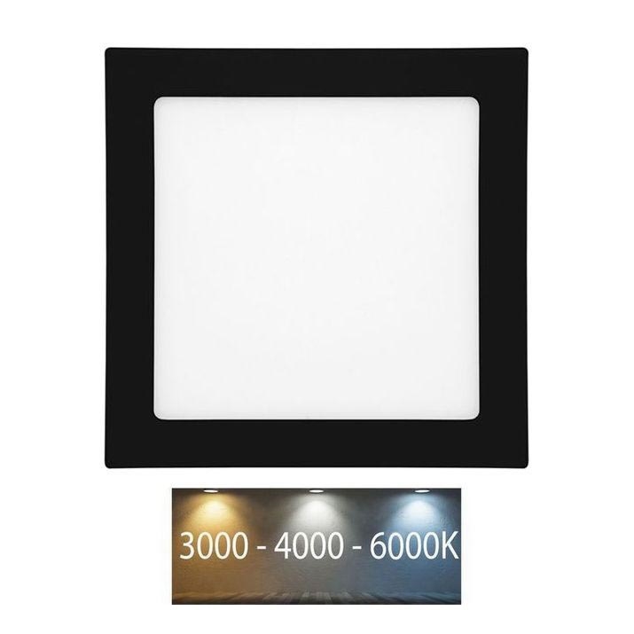 LED kupatilsko ugradno plafonsko svetlo RAFA LED/12W/230V 3000/4000/6000K 17x17 cm IP44 crno