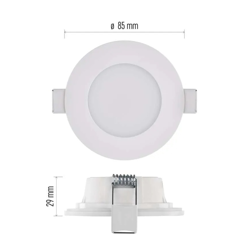 LED kupatilsko ugradno svetlo LORI LED/4,5W/230V IP65 2700/4000K prečnik 8,5 cm belo