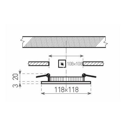 LED kupatilsko ugradno svetlo VEGA LED/6W/230V 2800K 11,8 cm IP44