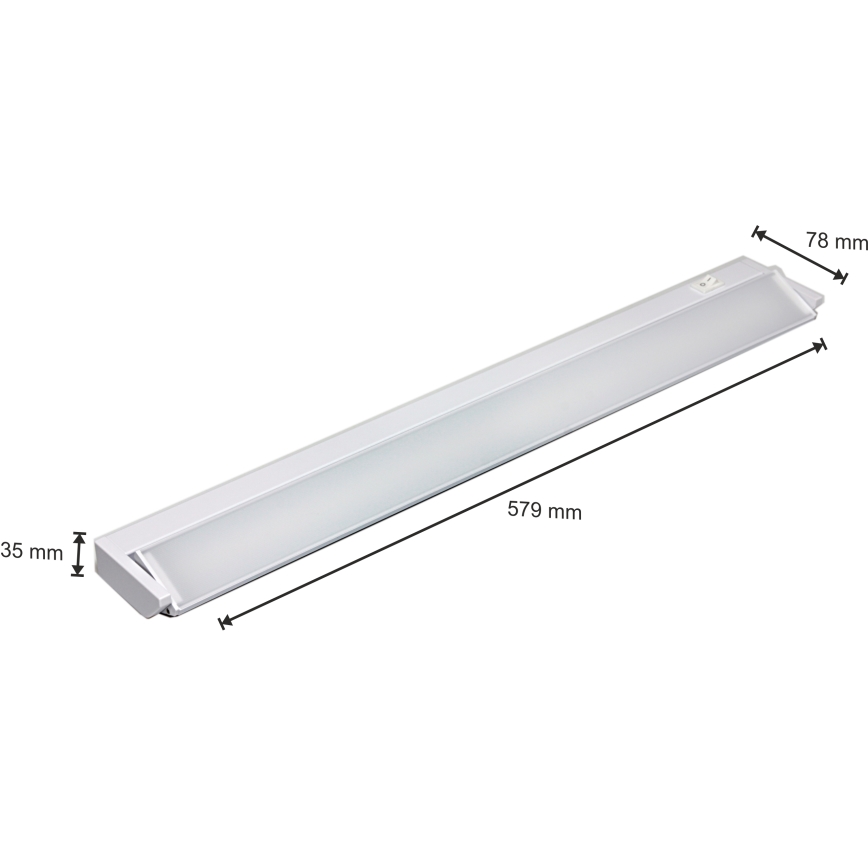 LED Lampa ispod ormarića LED/10W/230V bela