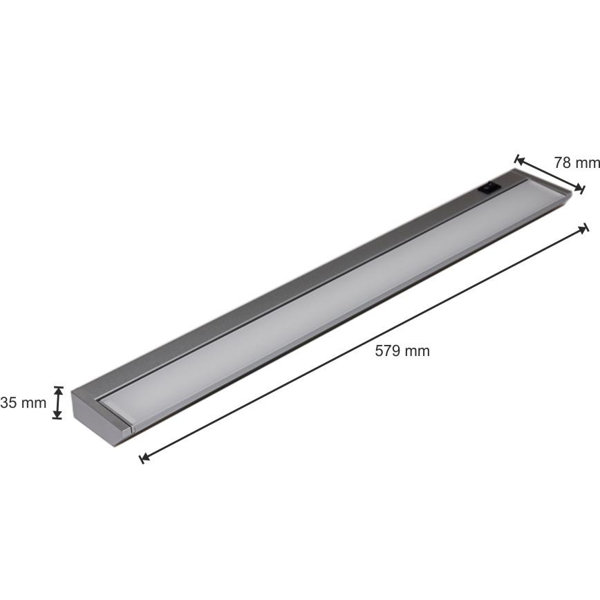LED Lampa ispod ormarića LED/10W/230V srebrno