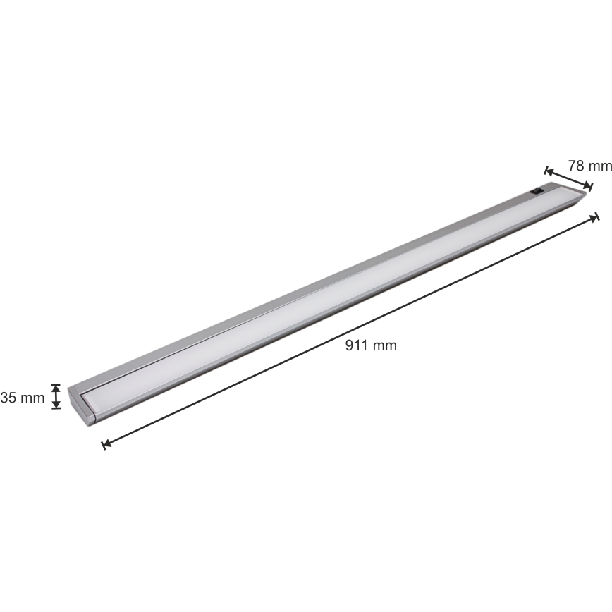LED Lampa ispod ormarića LED/15W/230V srebrno